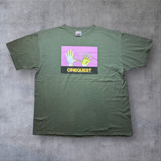 90s 映画祭 CINEQUEST ONEITA カーキ XL a-u-2505-051