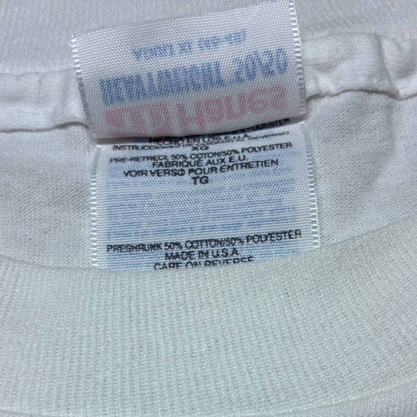 90s 猫 キャット アニマルT Hanes USA製 ホワイト XL a-u-2505-047