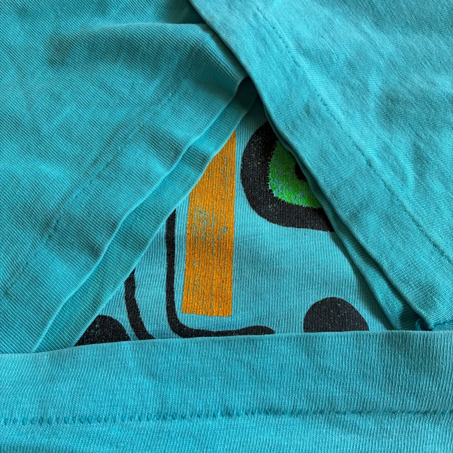 80s Spoleto Festival アートT USA製 Hanes 水色 XL a-u-2505-029