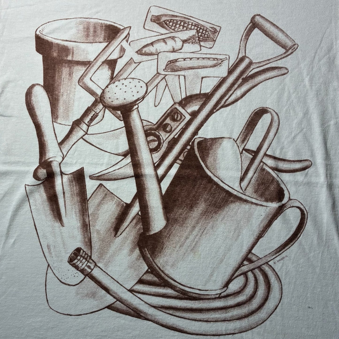 90s studio.Q 工具 アートT テネシーリバー USA製 ホワイト L a-u-2505-069