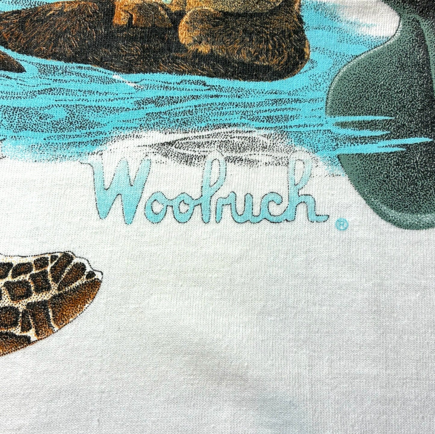 90s WOOLRICH アニマルT USA製 ホワイト XL a-u-2505-070