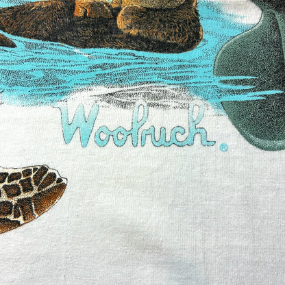 90s WOOLRICH アニマルT USA製 ホワイト XL a-u-2505-070