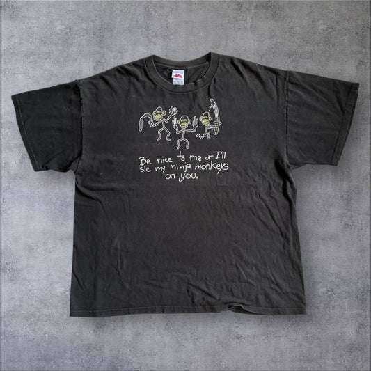 00s 忍者猿 アートT TENNESSEE RIVER ブラック XL a-u-2505-030