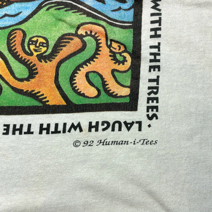 90s human i tee アートT 月 アニマル ホワイト a-u-2505-060