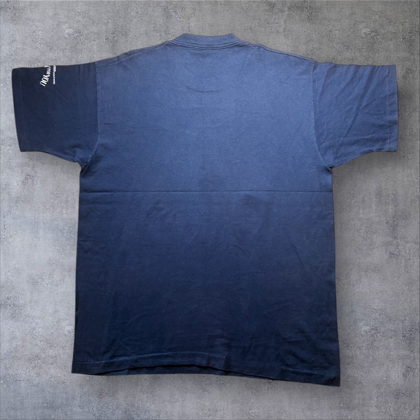 90sb Crazy For You ミュージカルT フルーツオブザルーム USA製 XL ネイビー a-u-2505-041