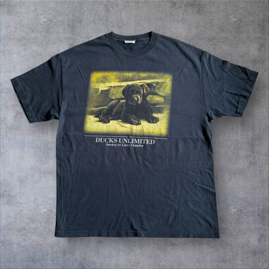 ラブラドール レトリーバー 犬 アニマルT Ducks unlimited ネイビー a-u-2505-015