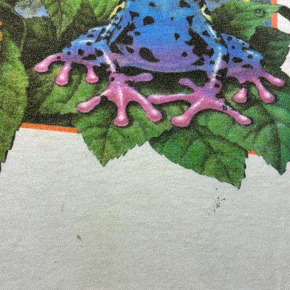 90s human i tee カエル アニマルT anvil USA製 ホワイト M a-u-2505-050