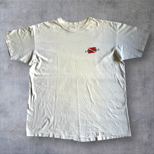 90s AB DIVER サンタカタリナ島 アワビ漁 アートT USA製 Hanes ホワイト XL a-u-2505-020