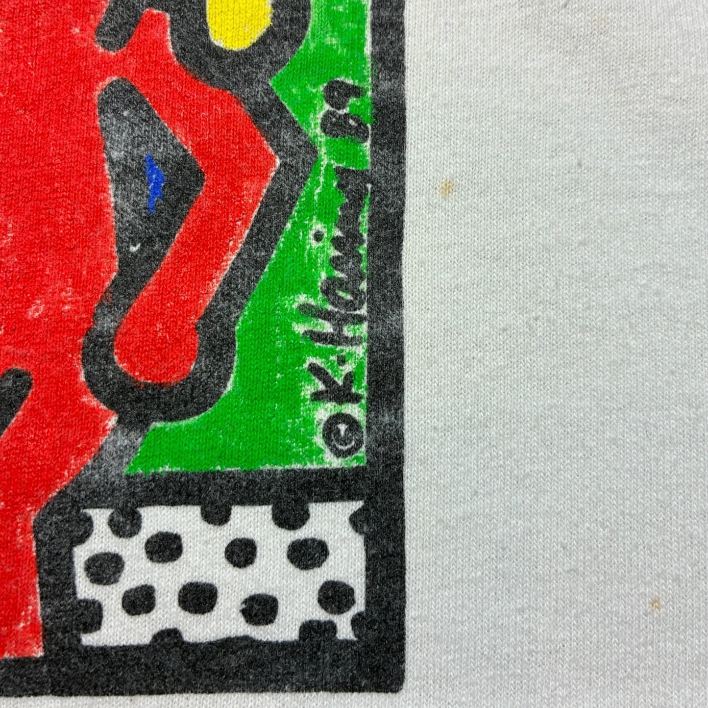 Keith Haring "Best Buddies" アートT ギルダン L ホワイト a-u-2505-055