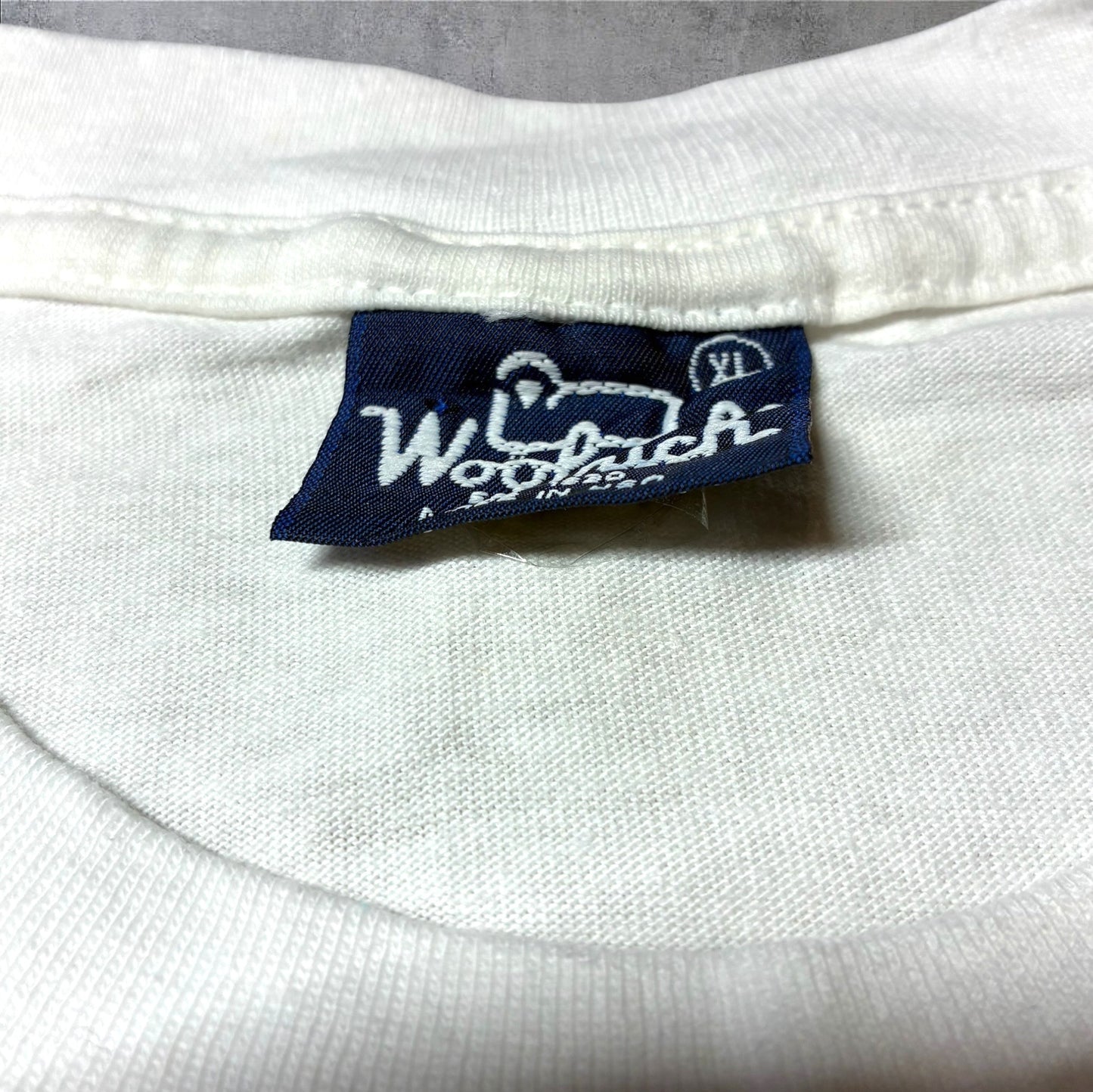 90s WOOLRICH アニマルT USA製 ホワイト XL a-u-2505-070