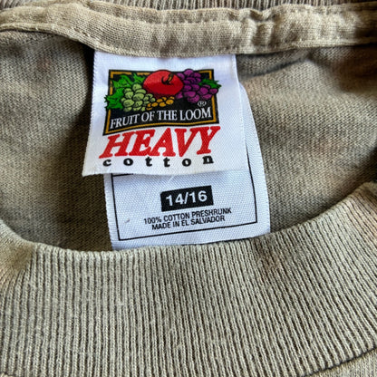 90s カエル 総柄 フルーツオブザルーム 14/16 カーキ a-u-2505-019