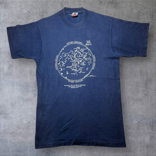 80s National Air & Space Museum 星座 天体 フルーツオブザルーム ネイビー M a-u-2505-046