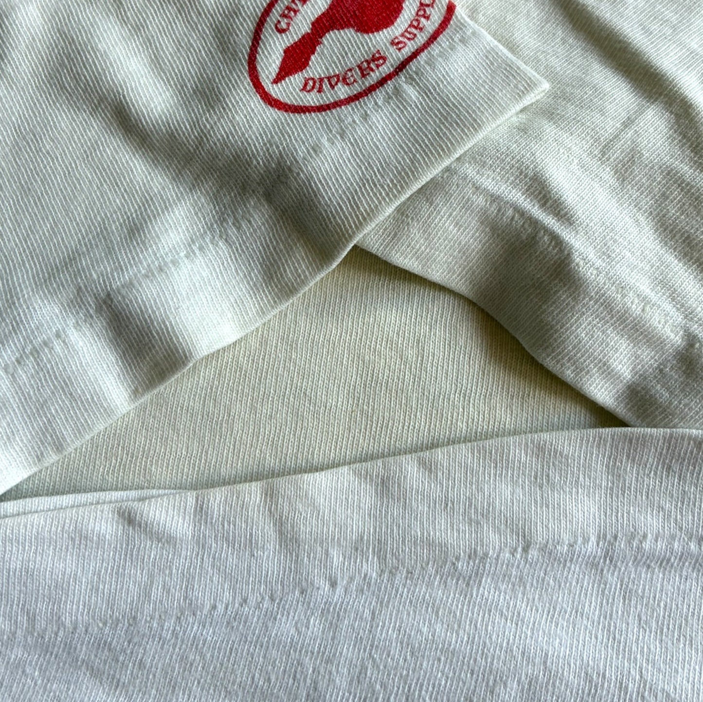 90s AB DIVER サンタカタリナ島 アワビ漁 アートT USA製 Hanes ホワイト XL a-u-2505-020