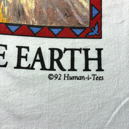 90s Human i tee ネイティブアメリカン USA製 ホワイト XL a-u-2505-067