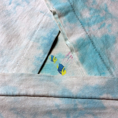 90s LIQUID BLUE Coral Reaf 魚 アートT タイダイ a-u-2505-085