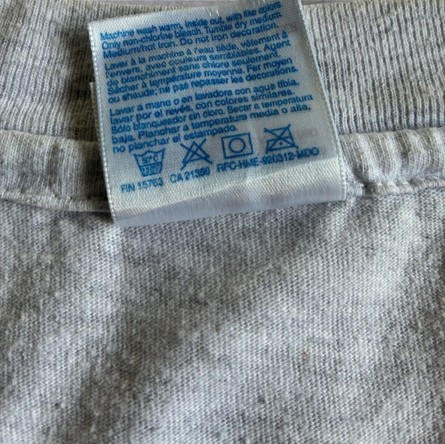 90s e2= 教育系プロモT アインシュタイン Hanes XL グレー a-u-2505-008