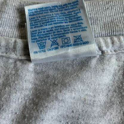 90s e2= 教育系プロモT アインシュタイン Hanes XL グレー a-u-2505-008