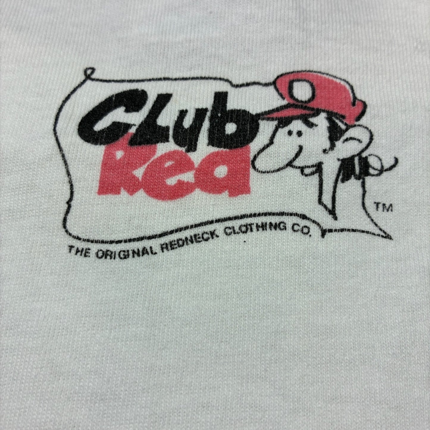 90s ジョークT Max Laffs CLUB RED デルタ USA製 ホワイト XL a-u-2505-038