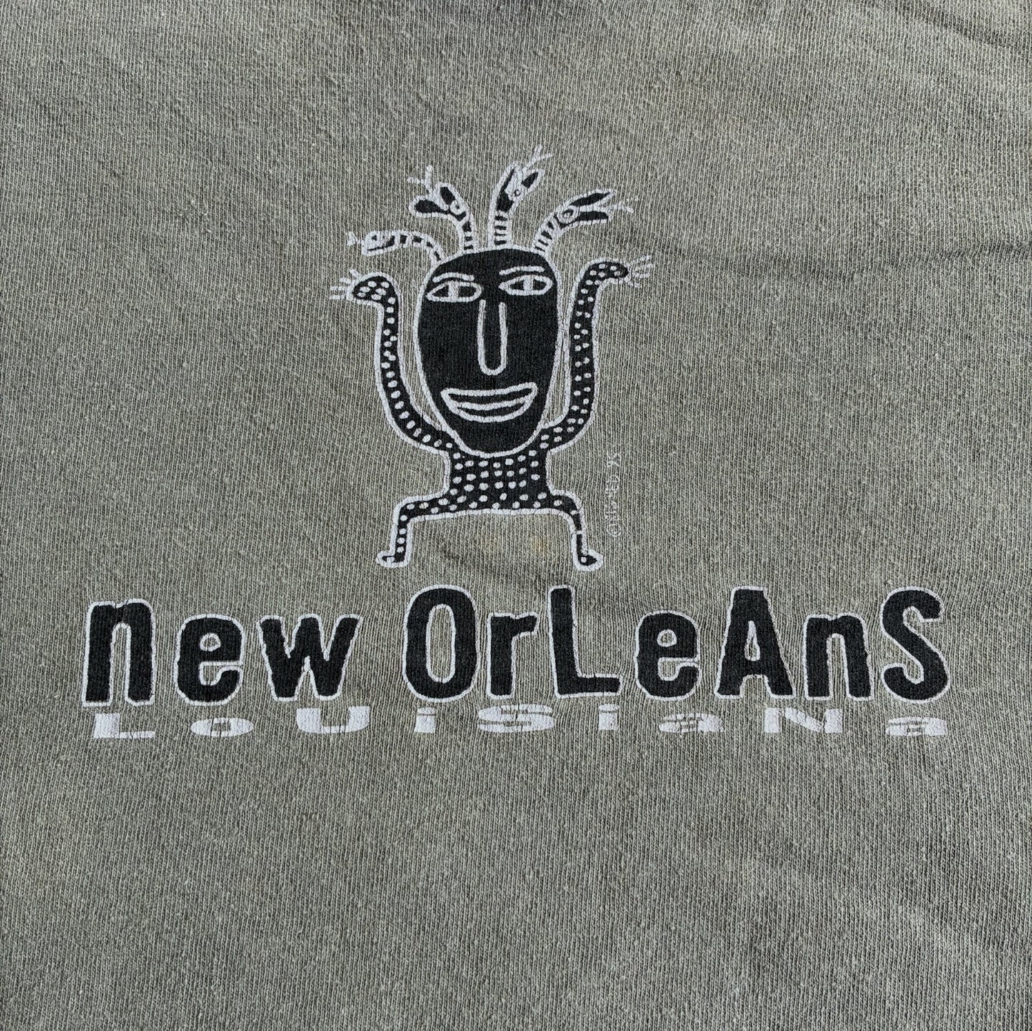90s ビッグヘッド BIGHED new orleans カーキ ONEITA XL 95年 a-u-2505-003
