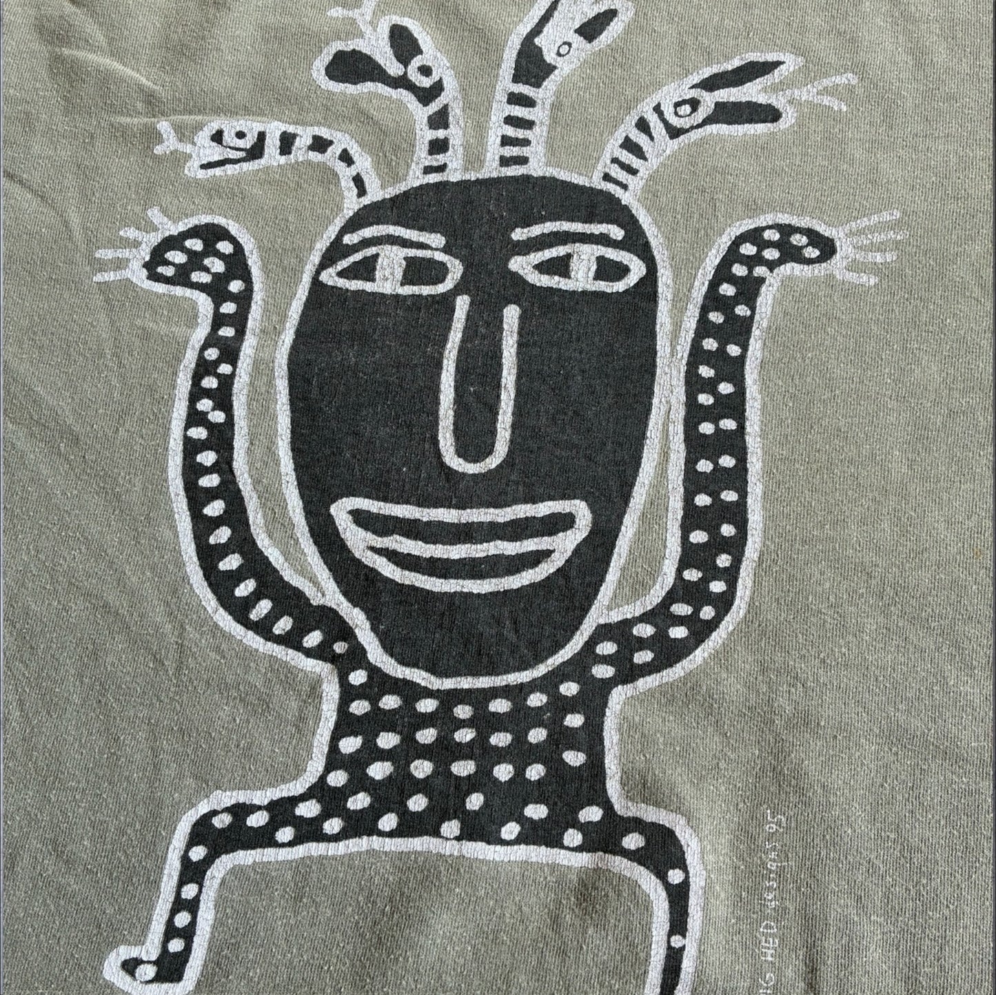 90s ビッグヘッド BIGHED new orleans カーキ ONEITA XL 95年 a-u-2505-003