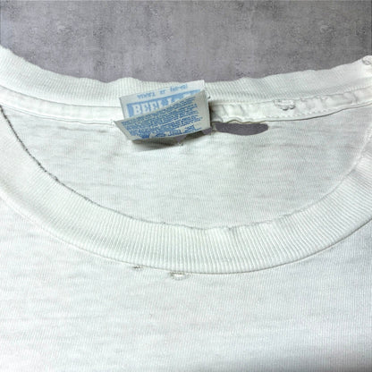 90s LEBERTY GRAPHICS Anne Kilham "maine" Hanes USA製 ホワイト XL a-u-2505-058