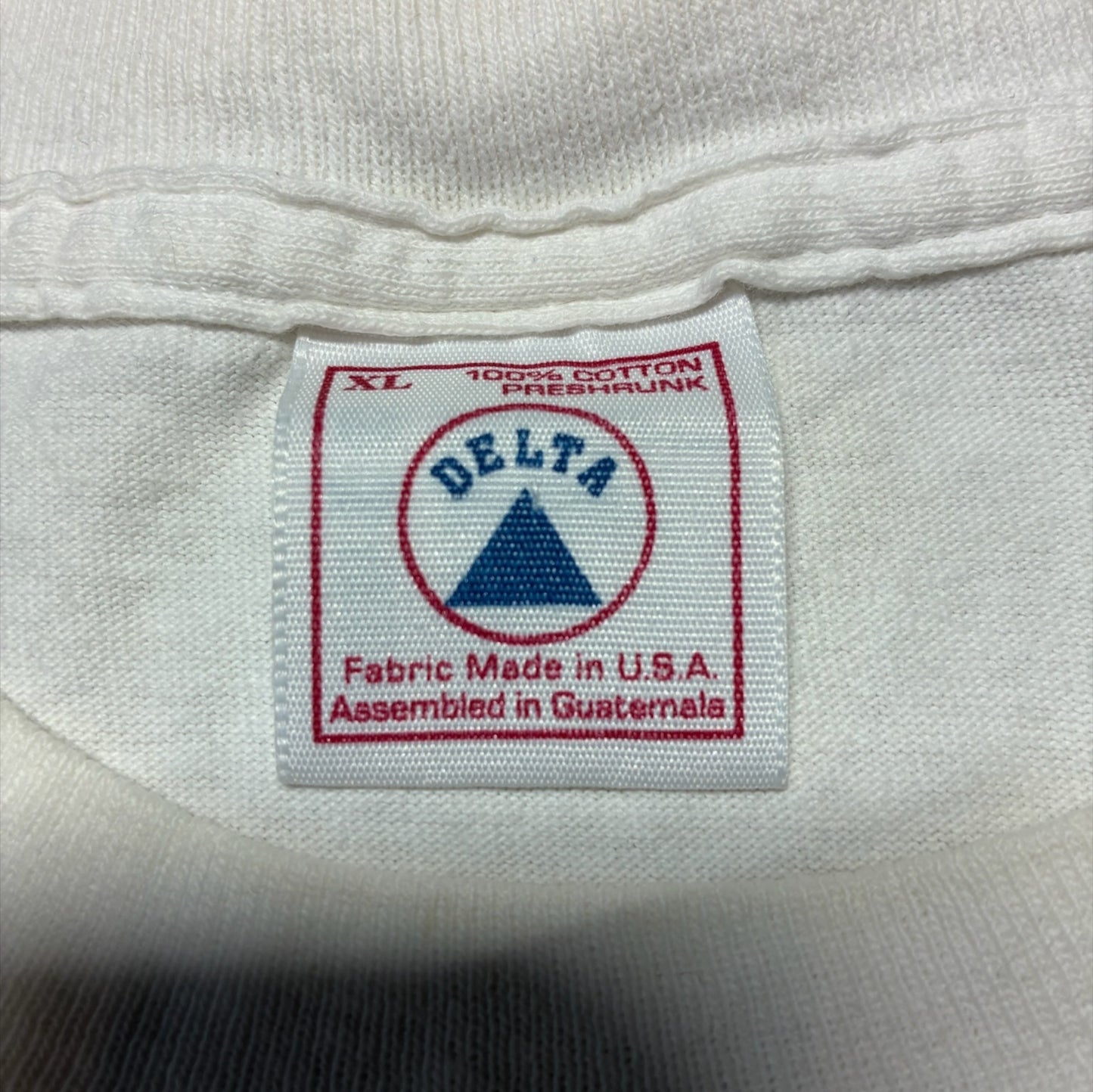 90s ジョークT Max Laffs CLUB RED デルタ USA製 ホワイト XL a-u-2505-038