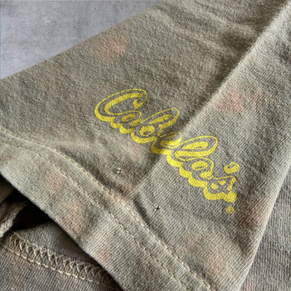 90s カエル 総柄 フルーツオブザルーム 14/16 カーキ a-u-2505-019