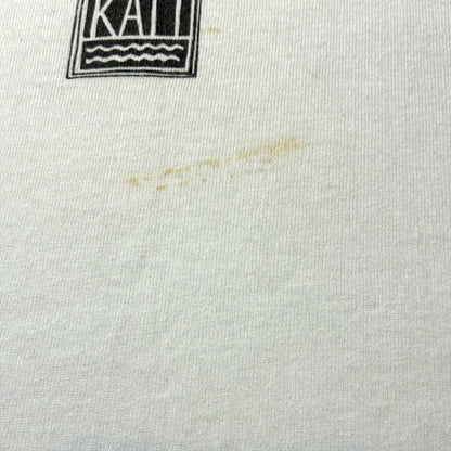 90s Cat Wants Out STUART KATT 猫 アニマルT アートT フルーツオブザルーム カナダ製 ホワイト L a-u-2505-082