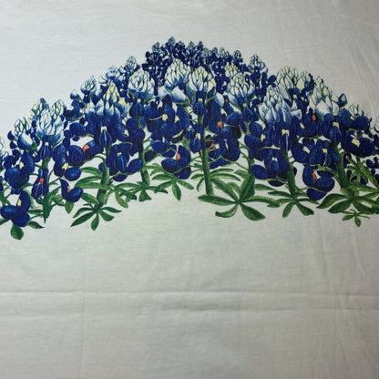 80s フラワーT セントポーリア Texas Bluebonnets Hanes USA製 ホワイト 2XL a-u-2505-057