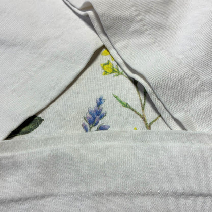 90s The Nature Company ボタニカル 植物 蝶 anvil USA製 ホワイト L a-u-2505-064