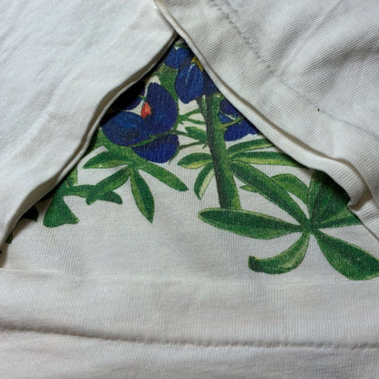 80s フラワーT セントポーリア Texas Bluebonnets Hanes USA製 ホワイト 2XL a-u-2505-057