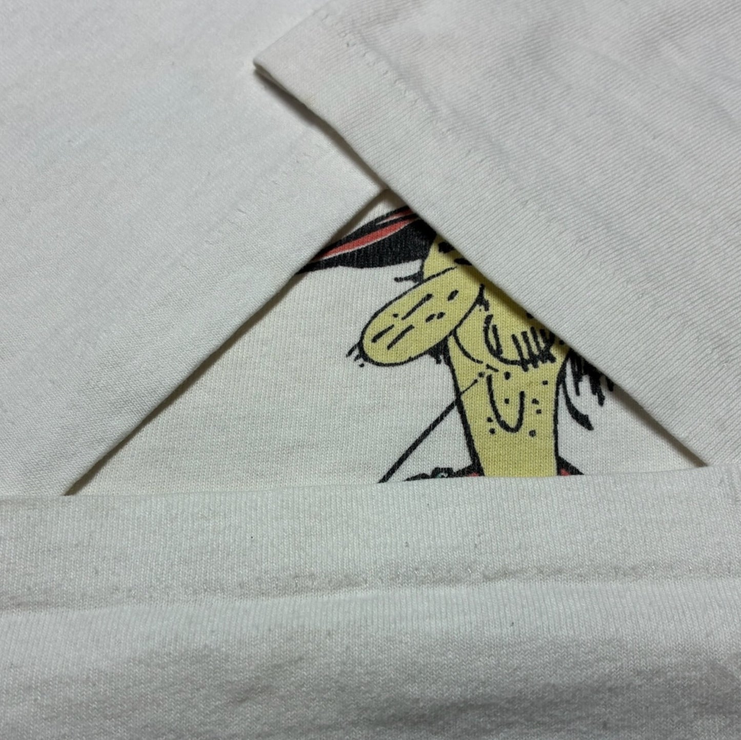 90s ジョークT Max Laffs CLUB RED デルタ USA製 ホワイト XL a-u-2505-038