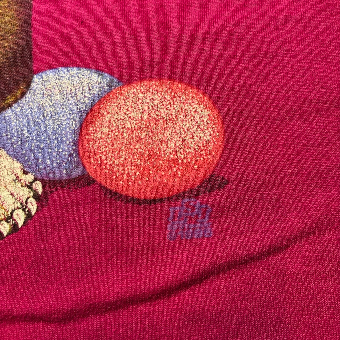 90s 犬 DOG イースター アートT  jerzees USA製 マゼンタ XL a-u-2505-063