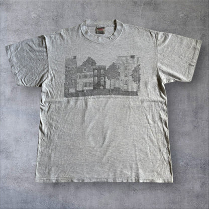 90s TODD HEALY アートT ONEITA グレー L a-u-2505-016