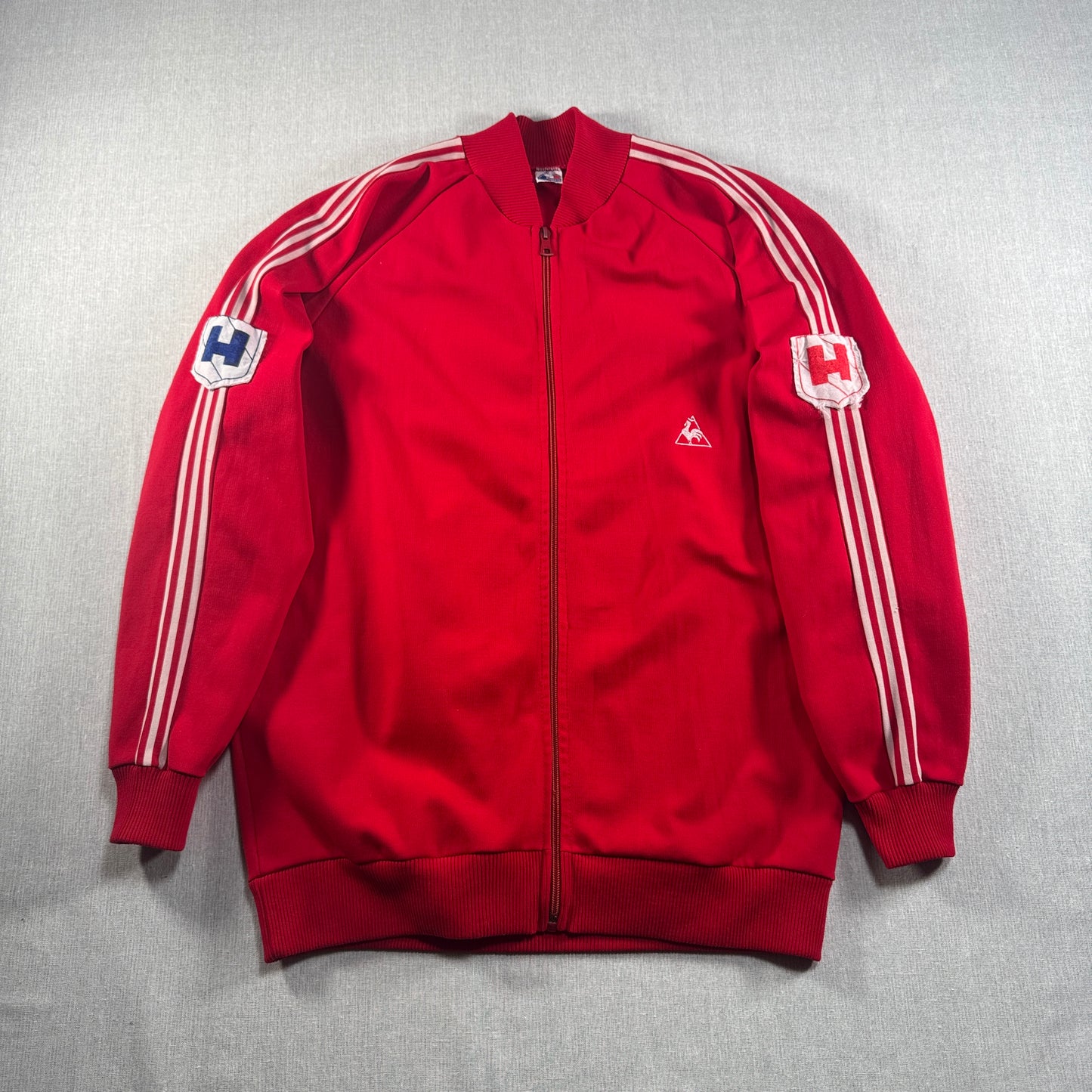 60s ルコック×アディダス トラックジャケット 赤 フランス製 XL相当 ad-u-2505-033