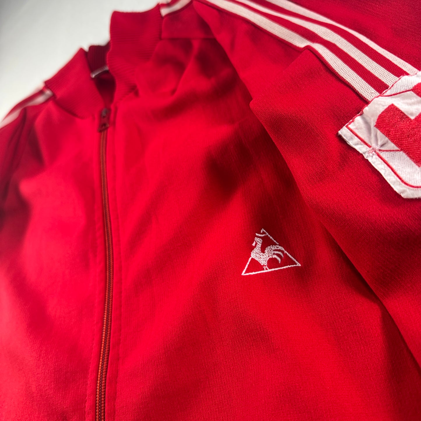 60s ルコック×アディダス トラックジャケット 赤 フランス製 XL相当 ad-u-2505-033