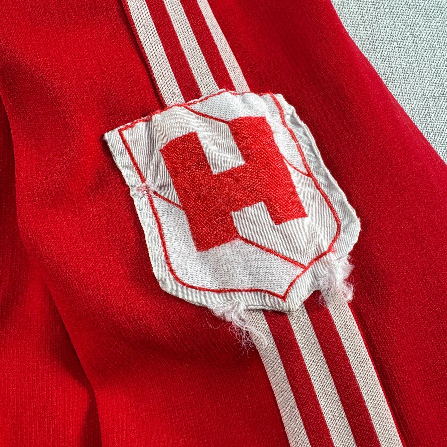 60s ルコック×アディダス トラックジャケット 赤 フランス製 XL相当 ad-u-2505-033