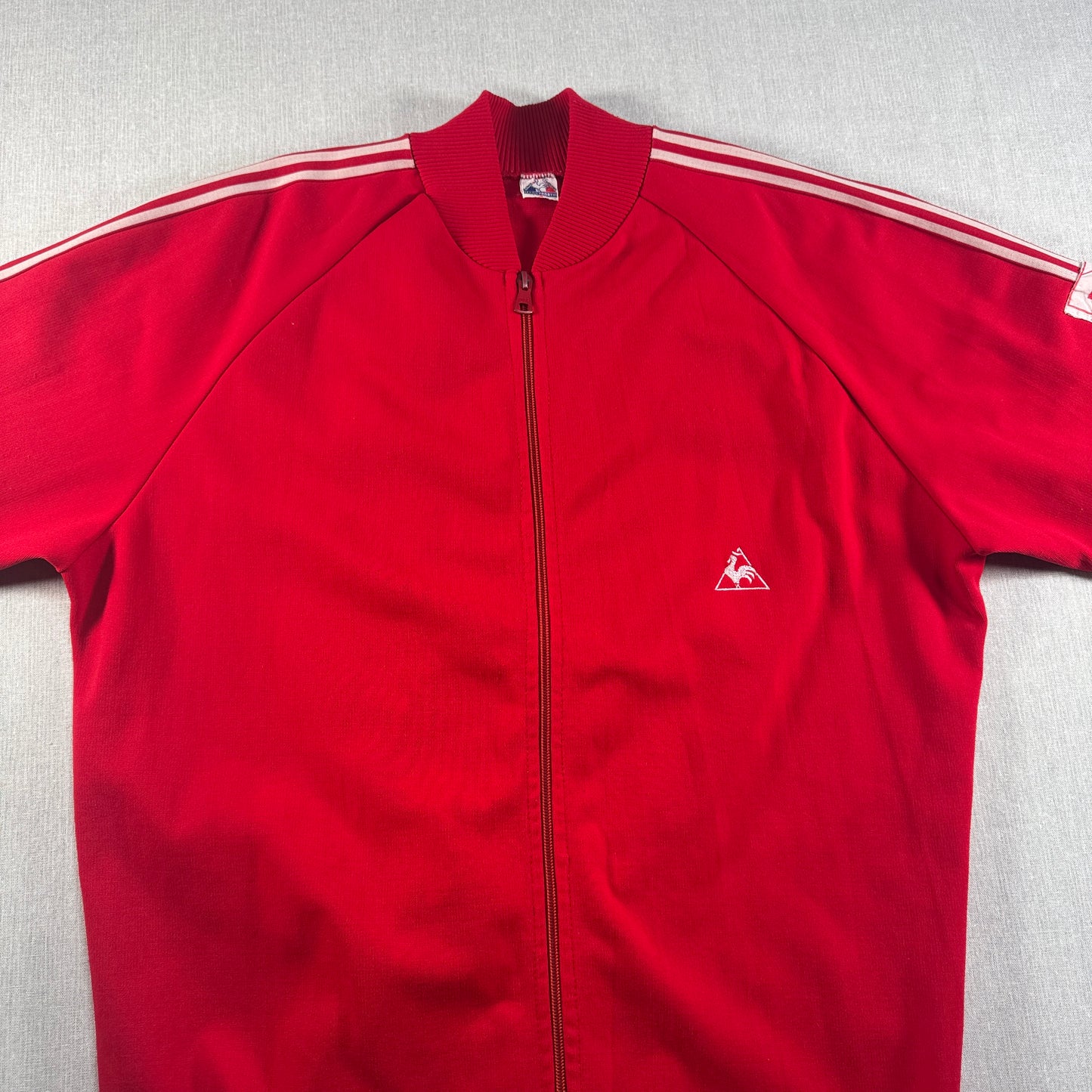 60s ルコック×アディダス トラックジャケット 赤 フランス製 XL相当 ad-u-2505-033