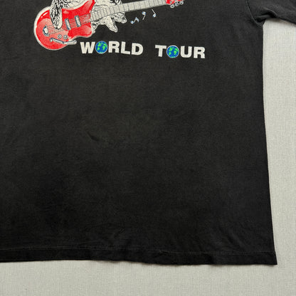 90s Hooters world tour Tシャツ フーターズ 黒 Hanes USA製 L シングルステッチ セカオワ 深瀬 co-t-2505-006