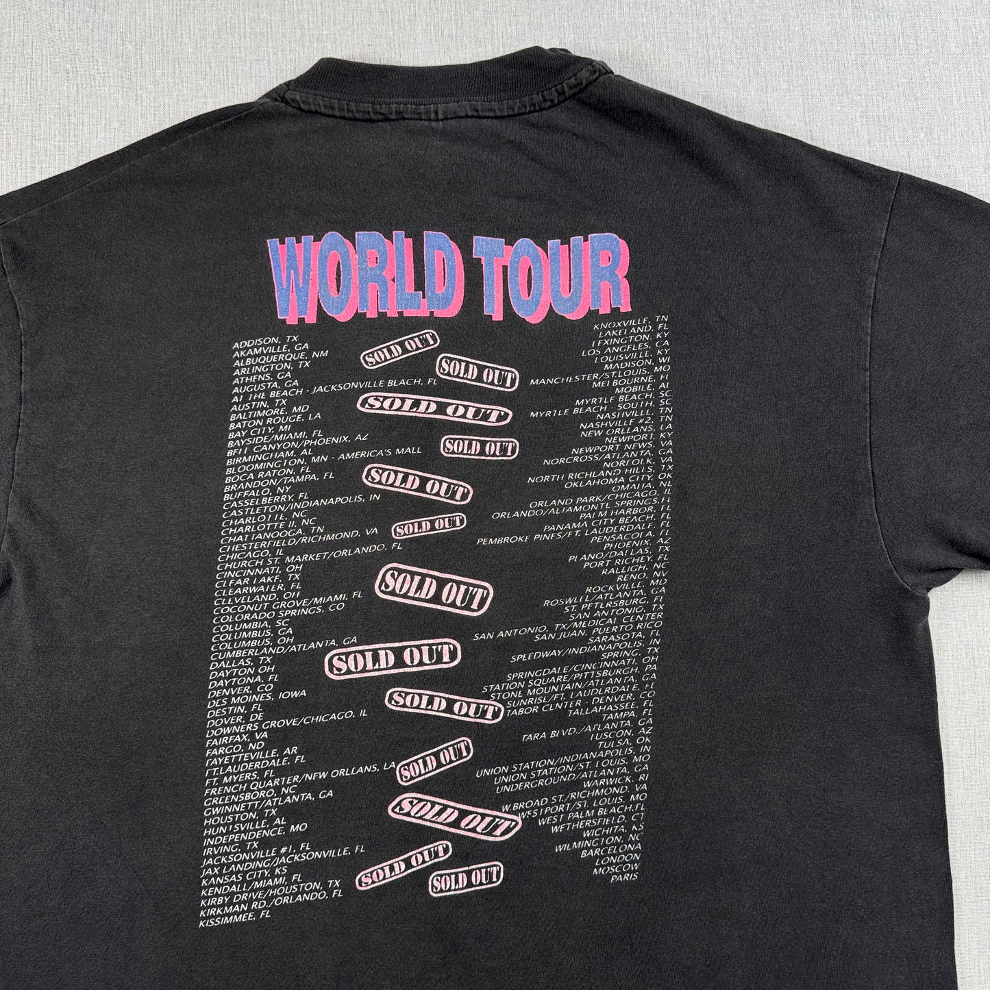 90s Hooters world tour Tシャツ フーターズ 黒 Hanes USA製 L シングルステッチ セカオワ 深瀬 co-t-2505-006