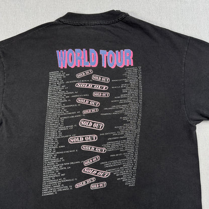 90s Hooters world tour Tシャツ フーターズ 黒 Hanes USA製 L シングルステッチ セカオワ 深瀬 co-t-2505-006