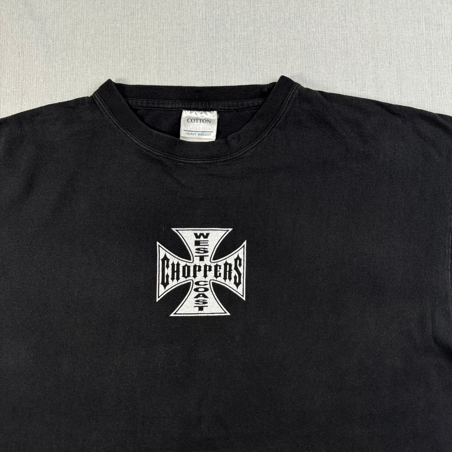 00s WEST COAST CHOPPERS Tシャツ アイアンクロス ウエストコーストチョッパーズ バイク 黒 2XL co-t-2505-010