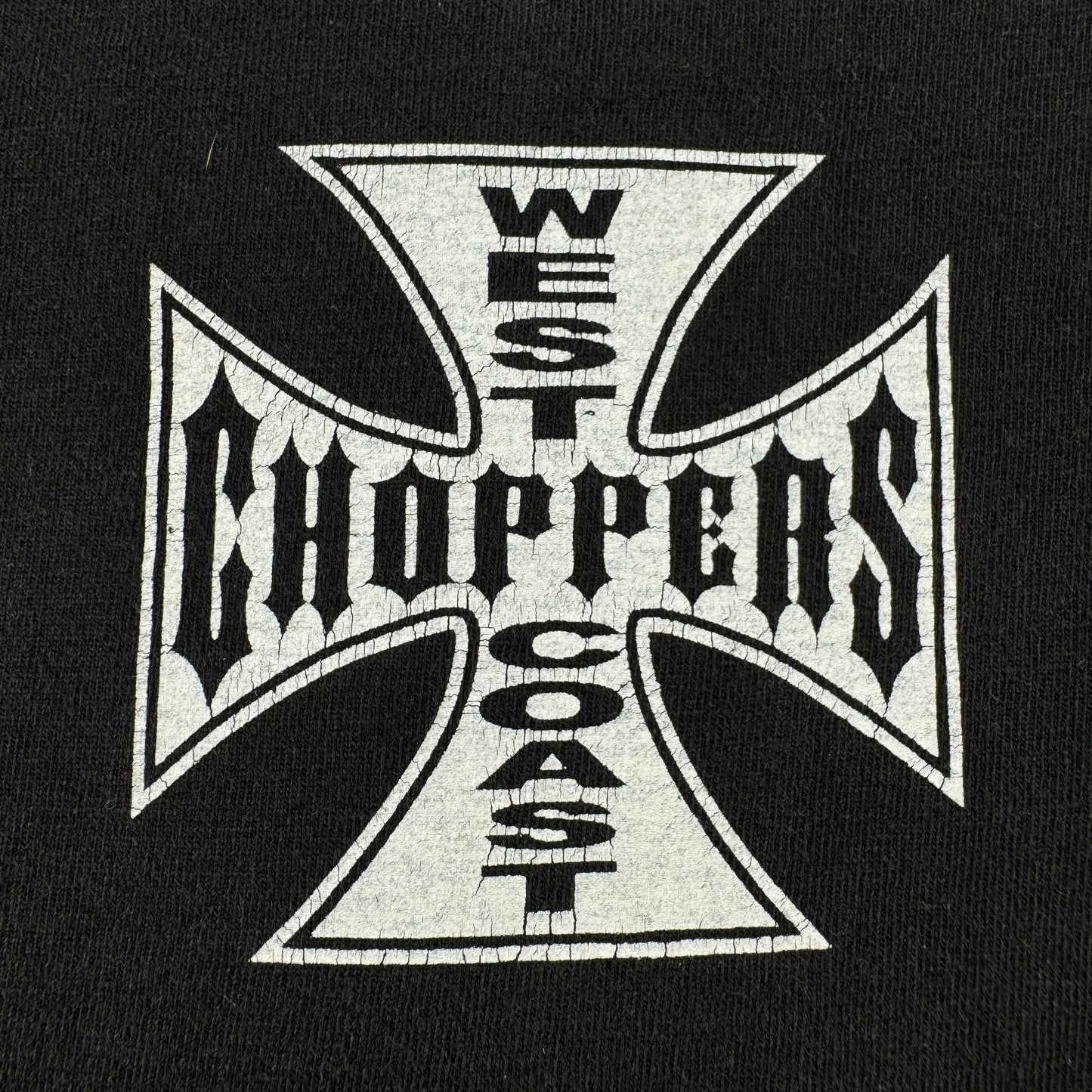 00s WEST COAST CHOPPERS Tシャツ アイアンクロス ウエストコーストチョッパーズ バイク 黒 2XL co-t-2505-010