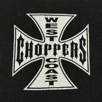 00s WEST COAST CHOPPERS Tシャツ アイアンクロス ウエストコーストチョッパーズ バイク 黒 2XL co-t-2505-010