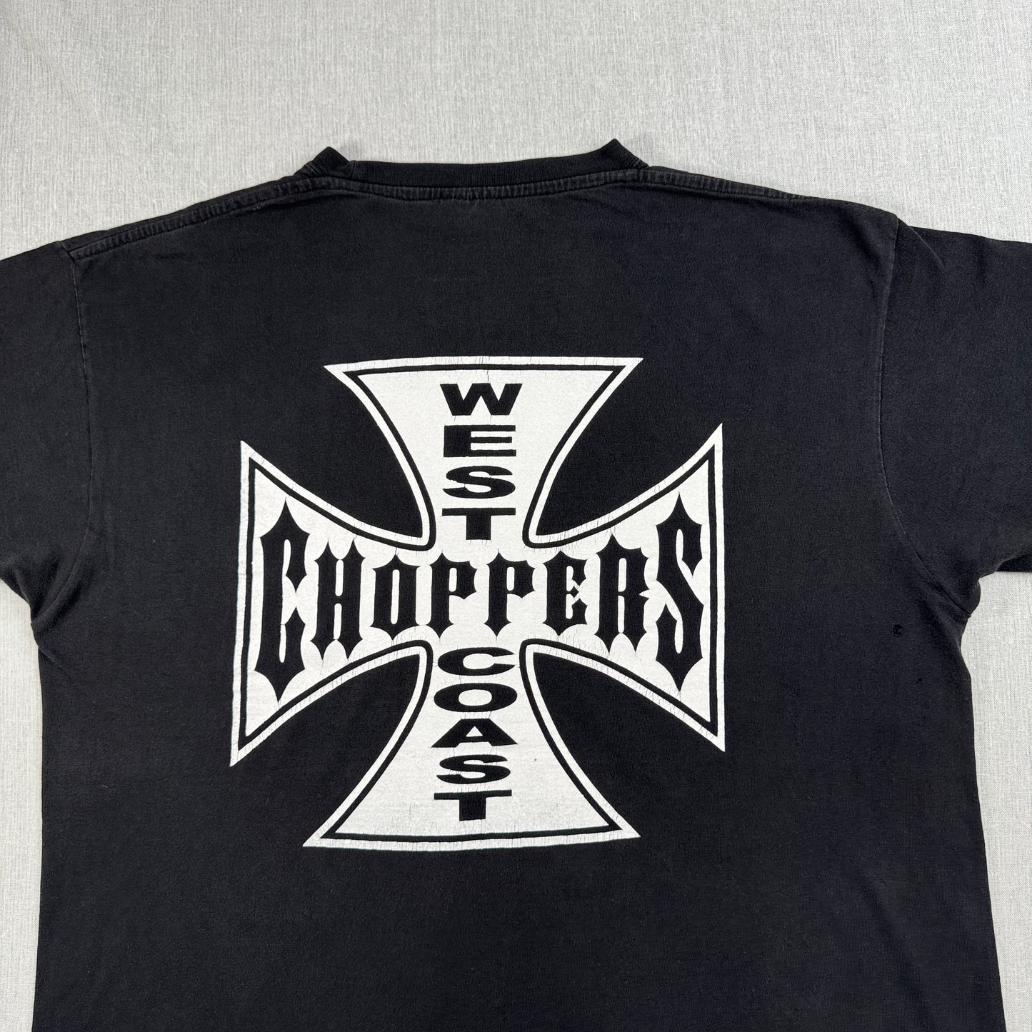 00s WEST COAST CHOPPERS Tシャツ アイアンクロス ウエストコーストチョッパーズ バイク 黒 2XL co-t-2505-010