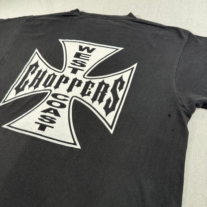 00s WEST COAST CHOPPERS Tシャツ アイアンクロス ウエストコーストチョッパーズ バイク 黒 2XL co-t-2505-010