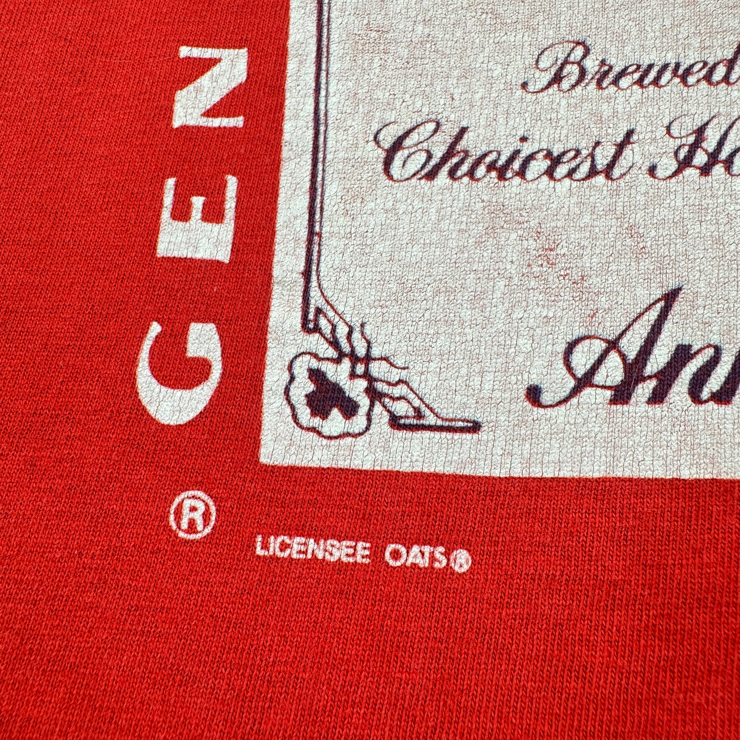 90s バドワイザー budweiser Tシャツ タンクトップ WILD OATS USA製 L 赤 1991 co-u-2505-002