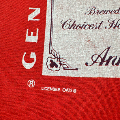 90s バドワイザー budweiser Tシャツ タンクトップ WILD OATS USA製 L 赤 1991 co-u-2505-002