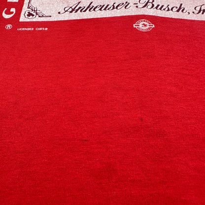 90s バドワイザー budweiser Tシャツ タンクトップ WILD OATS USA製 L 赤 1991 co-u-2505-002
