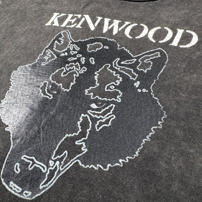 90s 企業T ワイン KENWOOD VINEYARD 熊 ワイナリー Tシャツ USA製 XL 黒 シングルステッチ co-u-2505-004